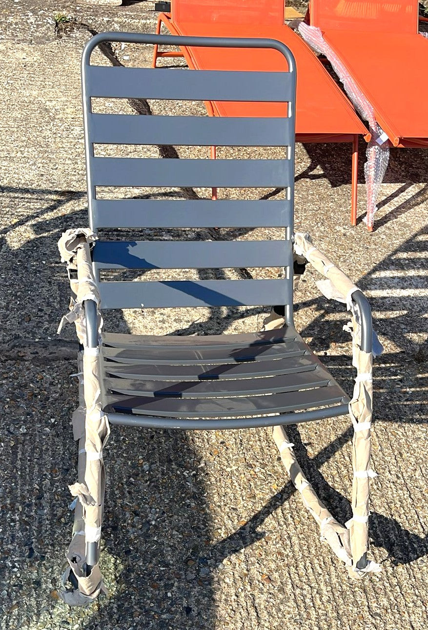 Steel Garden Rocking Chair - Charcoal